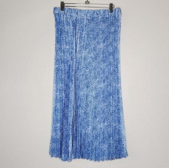 Scotch & Soda Blue Print Midi Skirt M NWT - Picture 3 of 8